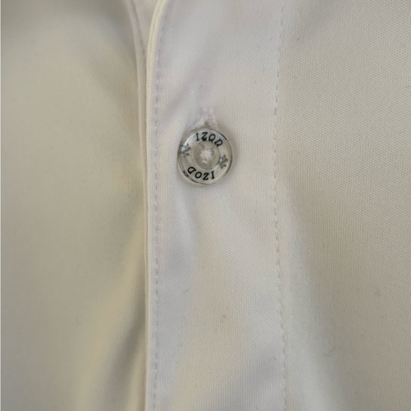Izod Golf Shirt Size XL Short Sleeve Collared White Blue Gray Yellow Colorblock - Picture 6 of 8